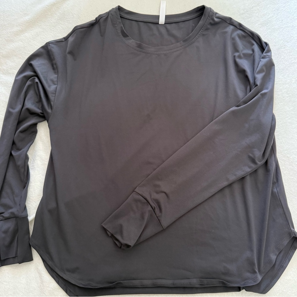 Fabletics Charcoal Long Sleeve Tee